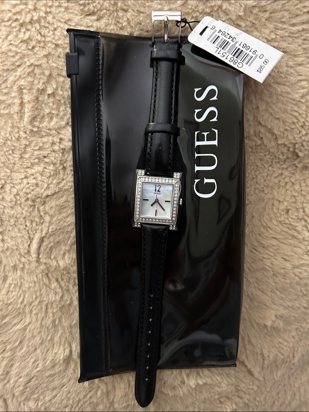 GUESS Black Men's Toiletry Bag with Branded Pouch